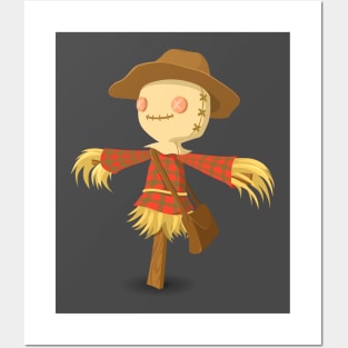 Scarecrow Straw Halloween Autumn Decoration Posters and Art